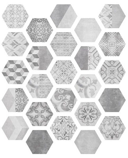 Керамогранит NUUK Hexa (25 вариаций рис.)