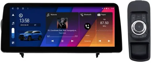 Магнитола для Lexus RX 2009-2013 (монохром, тип A) - Canbox H-Line 0079 монитор 12.3" QLED в стиле BMW на Android 10, ТОП-процессор, CarPlay, 4G SIM-слот