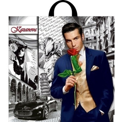 Пакет с петлевой ручкой ПВД 44х44 (70 мкм) "Казанова" (25/250 шт.) Интерпак