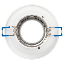 Встраиваемый светильник алюминиевый ЭРА KL100 WH MR16 GU5.3 белый | Алюминиевые встраиваемые светильники