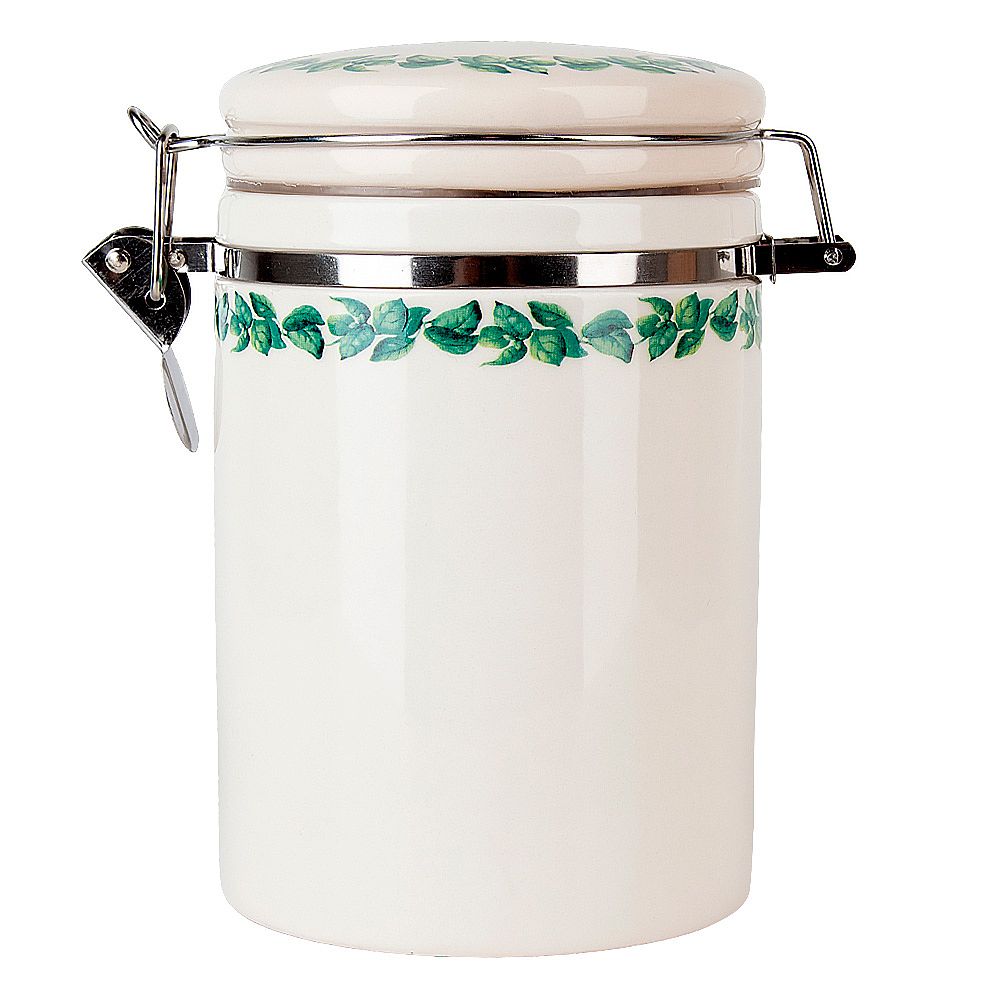 Банка для сыпучих продуктов(клипс)" " 15х10х16см v=800мл (керамика) (подарочная упаковка)