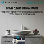 Умный Zigbee шаровый кран с электроприводом DN25 (1" дюйм) USB5V + ручное управление (Работает с eWelink, Алиса)