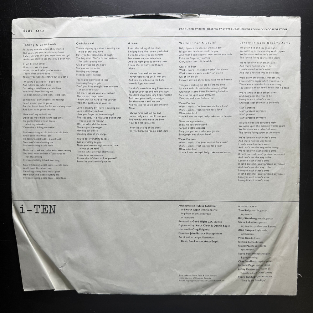 i-Ten ‎– Taking A Cold Look (США 1983г.)