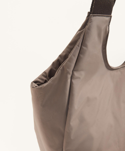 Oysho Сумка-шоппер с контрастной ручкой, серо-коричневый