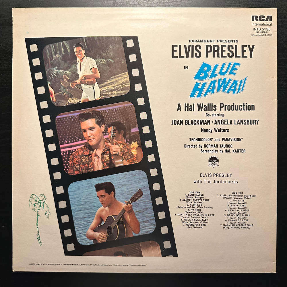 Elvis Presley - Blue Hawaii (Англия 1981г.)