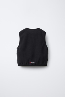 ZARA ФЛИСОВЫЙ ЖИЛЕТ POLARTEC ®, ЧЕРНЫЙ