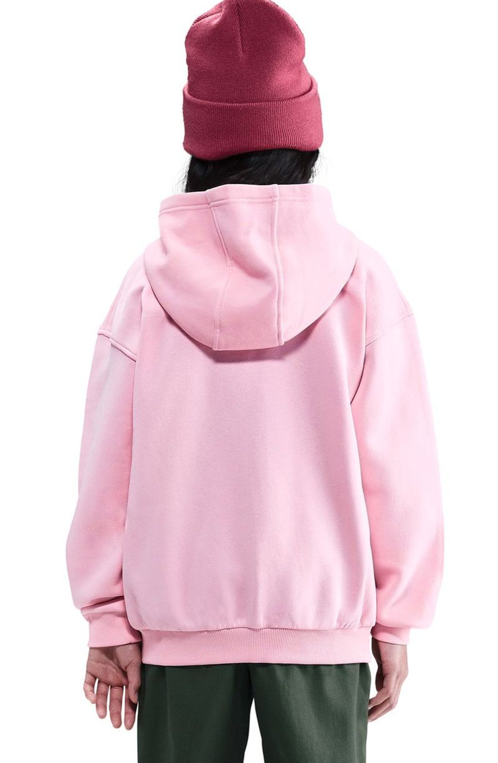 Детская теннисная куртка Nike Kids Sportswear Club Fleece Oversized Full Zip - med soft pink/white