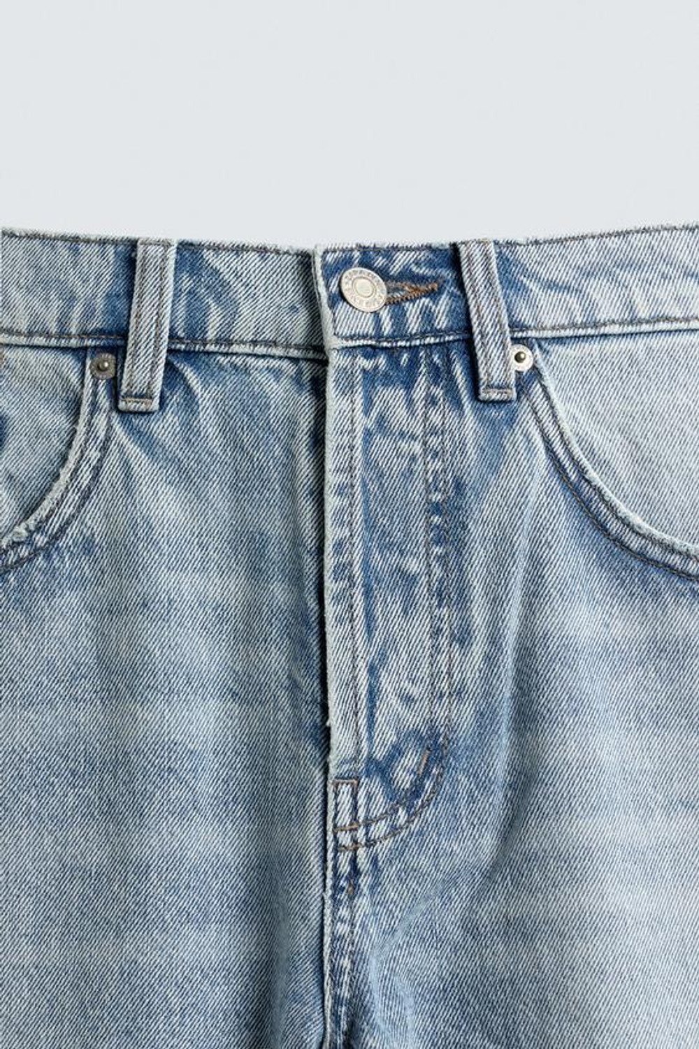 ZARA УКОРОЧЕННЫЕ ДЖИНСЫ SLIM FIT, ГОЛУБОЙ