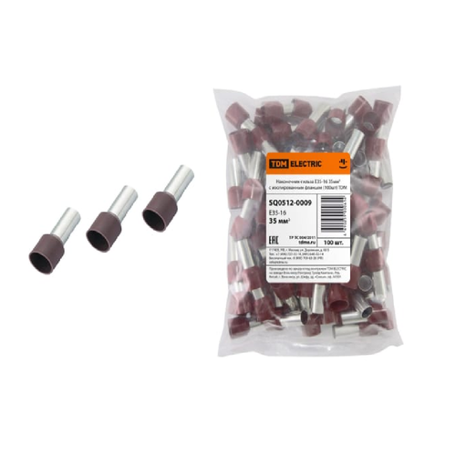 Наконечник - гильза 35мм с изолир. фланцем SQ0512-0009