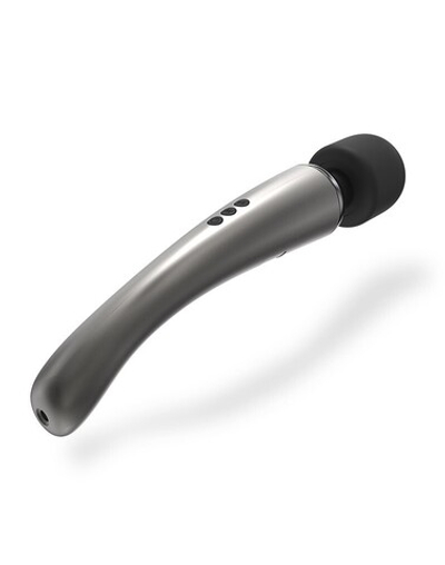 Черно-серый жезловый вибратор Megawand - 29,5 см. (Цвет: черный с серым)