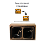 Деревянные ящики для хранения, для сада, рассады из массива сосны - набор из 3 шт.