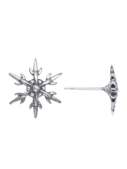 "Бадаи" серьги в серебряном покрытии из коллекции "INVERNO" от Jenavi  с замком пуссеты
