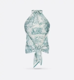 Шелковый топ Dioriviera с принтом Toile de Jouy Sauvage от Dior