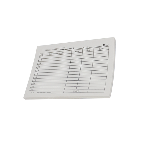 Бланк товарный чек 100 шт/80 уп