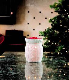 Аромасветильник настольный Вязаный плед керамика, Candle Warmers