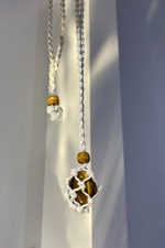 Авоська-подвеска для кристаллов белая (молочная)