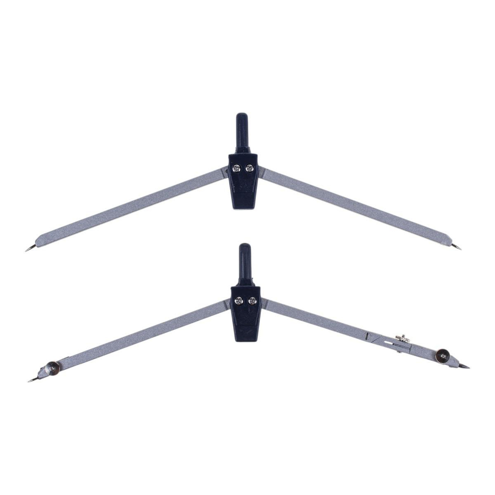 Готовальня 9 предм: циркуль мет, грифели, циркуль-измеритель, 4 лин, пласт.футляр