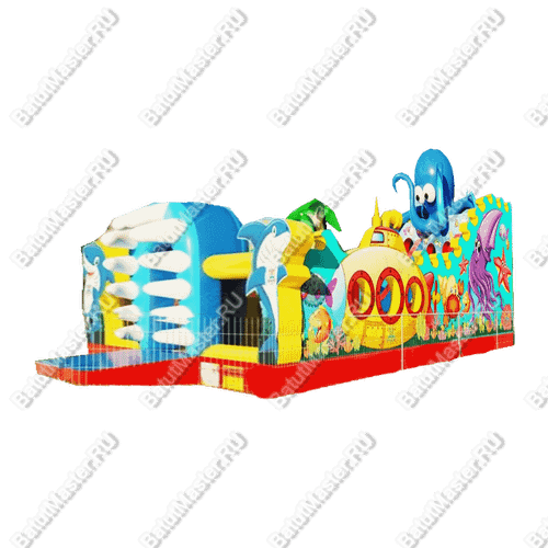 Коммерческий надувной батут "Веселый осьминог" 10*6*6 м