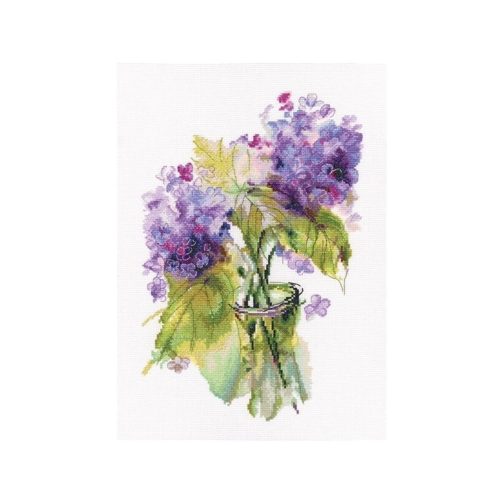 "Соцветия гортензии"-M545  вышивка