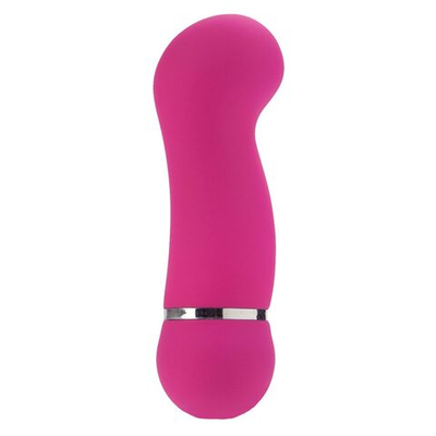 Розовый мини-вибратор с подвижной головкой Mini Jimpin’ Gyrator - 12,5 см. (Цвет: розовый)