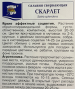 Сальвия Сверкающая Скарлет 0,1 г СМЦ-754