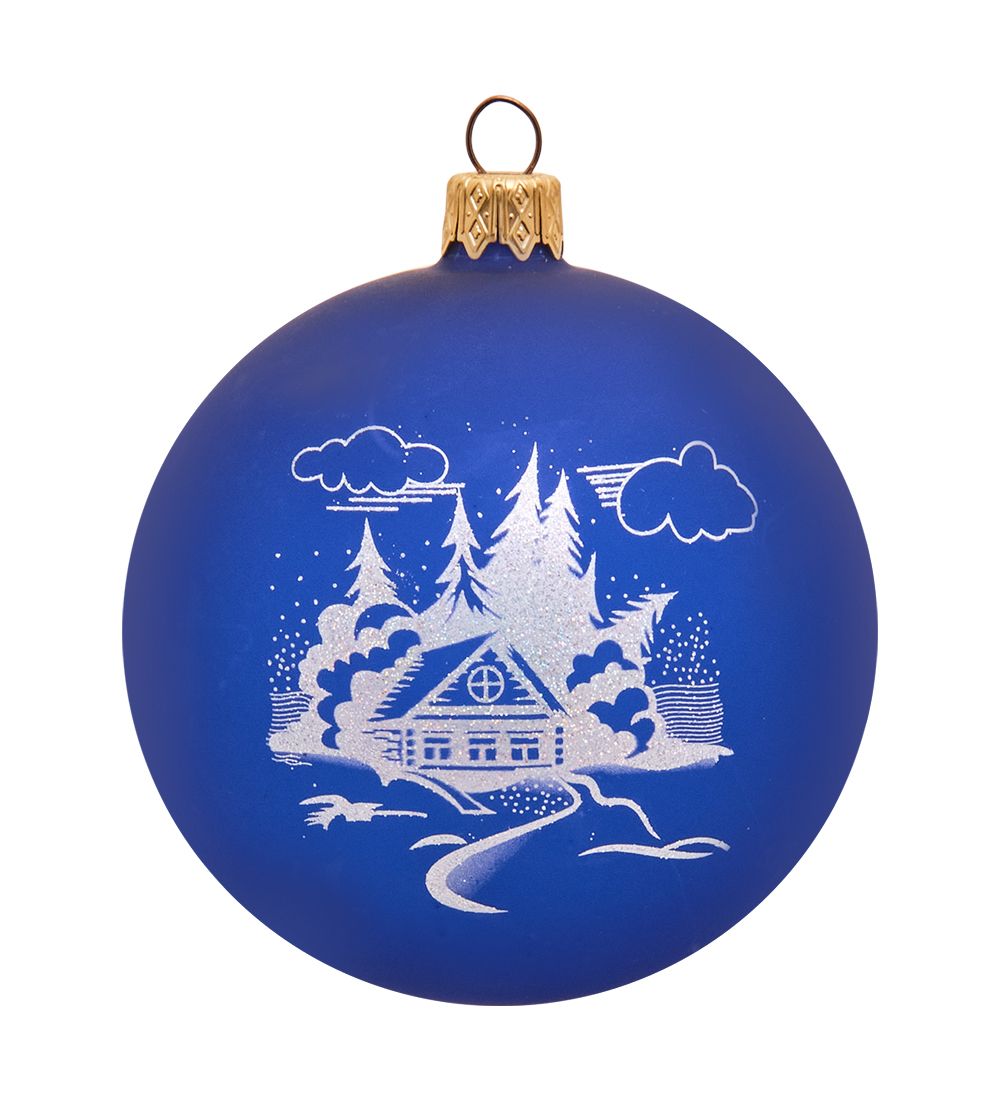 Элита НФШ-1482/1 Ел.украшение Шар «Домик в лесу» 85 мм