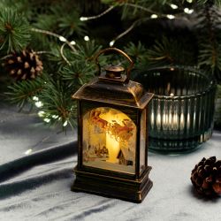 Светильник ЭРА ENIN-HW новогодний светодиодный Новогодние истории настольный динамичный свет 13 см