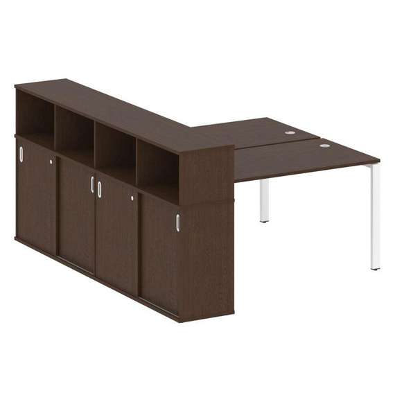 Метал Систем Рабочая станция с шкафом-купе на П-образном м/к БП.РС-СШК-4.3 Т