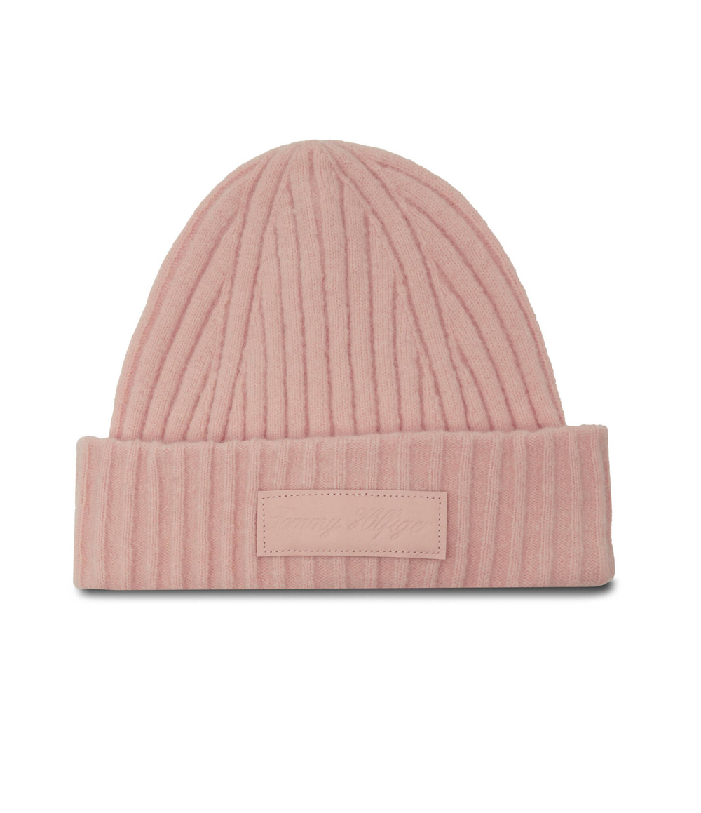 Шапка Tommy Hilfiger - пудро-розовый(AW0AW15325)