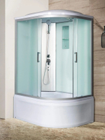 Душевая кабина RIVER  DESNA  XL 120/90/44 MT L 120х90 см,  матовое стекло, поддон высокий, крыша, левосторонняя, увеличенная высота