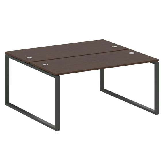 Metal System Рабочая станция на О-образном м/к БО.РАС-СП-2.4 Венге Цаво/Металл Антрацит 1600*1475*75