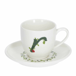 La Porcellana Bianca - Solotua чашка с блюдцем 90мл для эспрессо, буква R / артикул   P00370015R  / GTIN 8027549096563