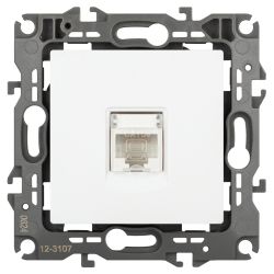 Розетка ЭРА Серия 12 12-3107-01М информационная RJ45 белый матовый