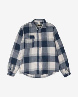 Рубашка Basic Logo Plaid Blue & White Синяя