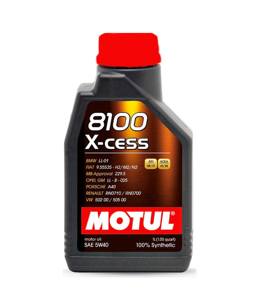 Масло Motul 8100 X-cess 5W40 SN A3/B4 (1л) синтетика
