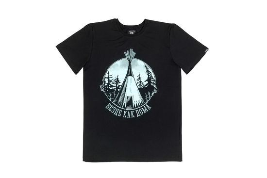 Футболка STEAL CHILL Везде как Дома Черный