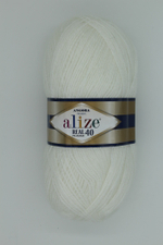 Пряжа "Angora real 40" 55 белый