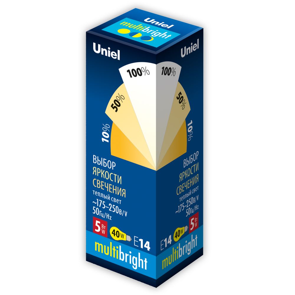 LED-C35-5W-WW-E14-CL-MB GLM10TR Лампа светодиодная. Форма свеча. прозрачная. Серия Multibright. Теплый белый свет 3000K. 100-50-10. Картон. ТМ Uniel.