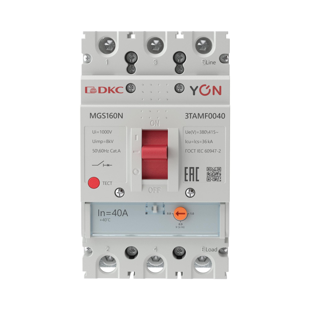 Авт. выкл. YON MGS160 3P 32-40A 36kA