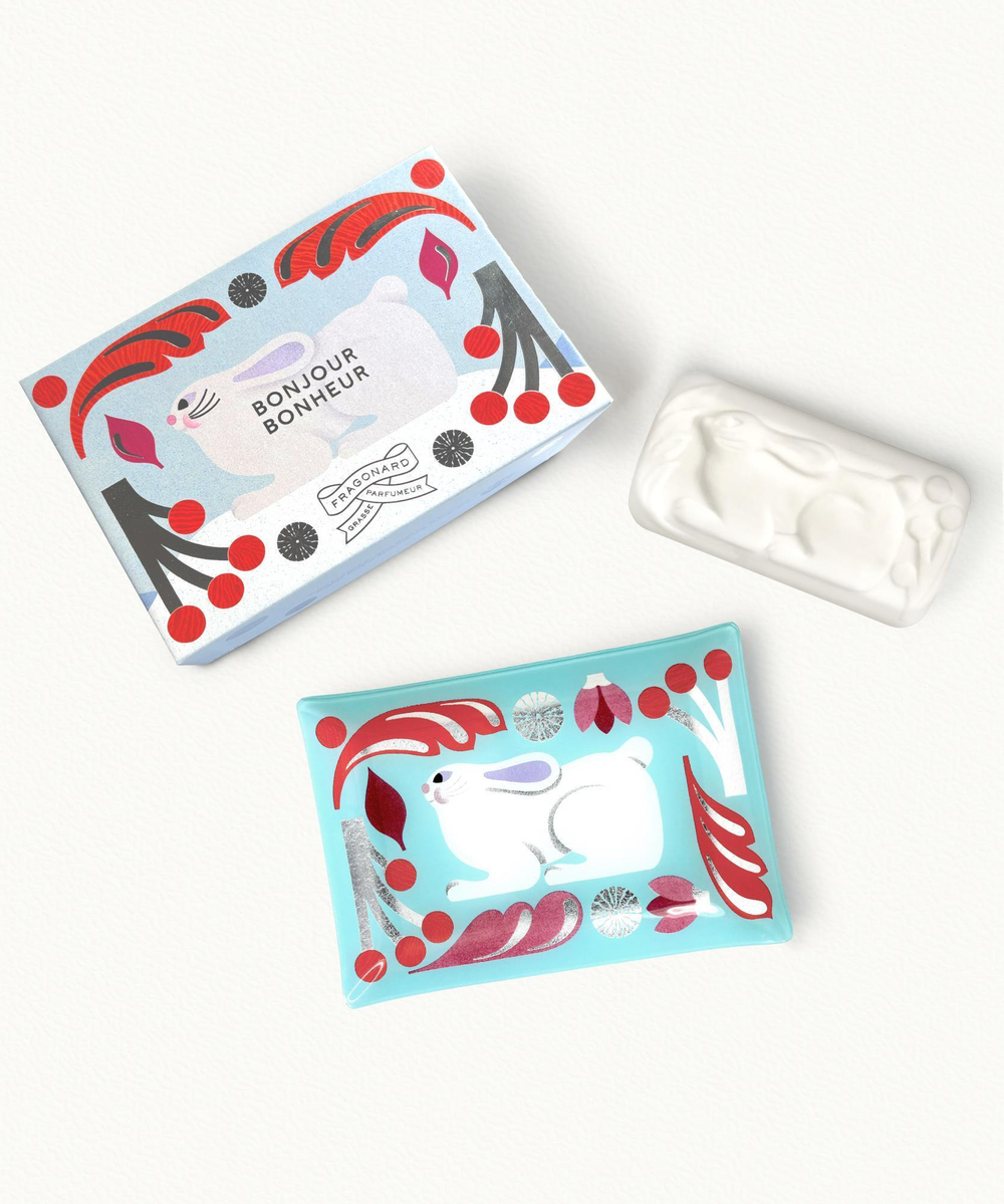 ДОБРОЕ УТРО, СЧАСТЬЕ | Мыло 150 г и мыльница 10 × 14,5 см