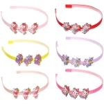 Ободок для волос детский на блистере «РОЗОВОЕ ОБЛАКО», единорог, микс 6 цветов, 1см