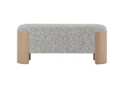 Банкетка Lagom 100 см (серебро мех, натуральный дуб)