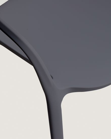 Уличный стул Ania темно-серый пластиковый