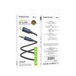 Аудио Адаптер BOROFONE BL20 Lightning - 3.5mm AUX Silicone (черный)