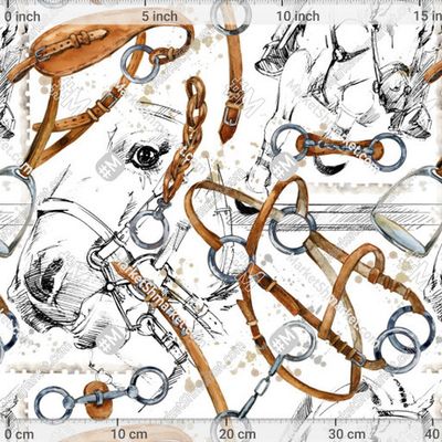 лошади акварельные конный спорт by FineArt 337 DPI