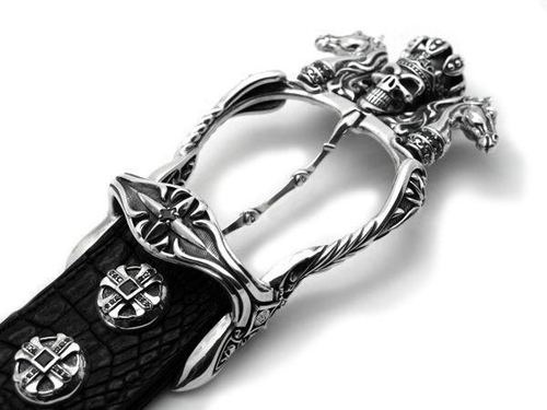 Пряжка для ремня из серебра King of Night AZBk-011.