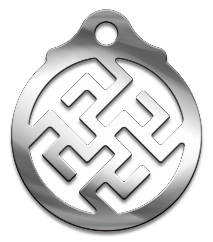 Амулет Славянский № 17 Одолень-Трава / Цветок Папоротника, медицинская сталь