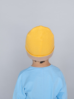 Шапка вязаная хлопковая ТВИНС(Мед, сандал)