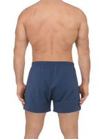 Мужские семейные трусы с рисунком-сеткой (Размер: 4X) (Цвет: темно-синий)