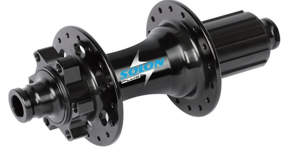 Втулка задняя Solon DH938TR BOOST 32H DISC M12*148mm,ось 12мм,черная,крепл.IS6,4промподш,под кассету